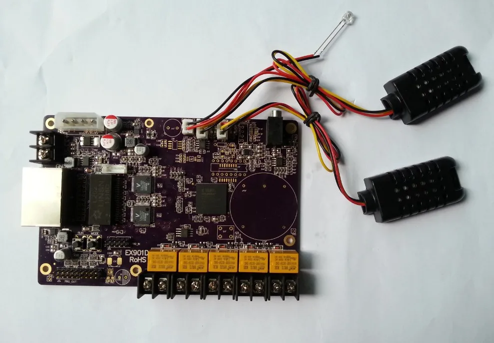 

Многофункциональная карта LINSN Card EX901, датчик температуры и влажности, датчик яркости, светодиодный дисплей, карта управления