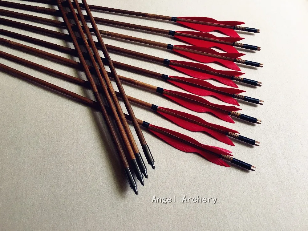 Хорошее качество стрельбы из лука бамбуковые стрелы для охоты ручной работы