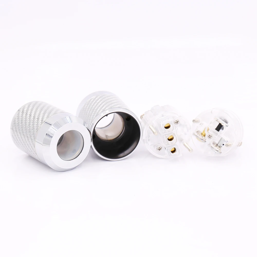 Углеродное волокно с родиевым покрытием EU сетевой разъем Женский IEC Plug hifi |