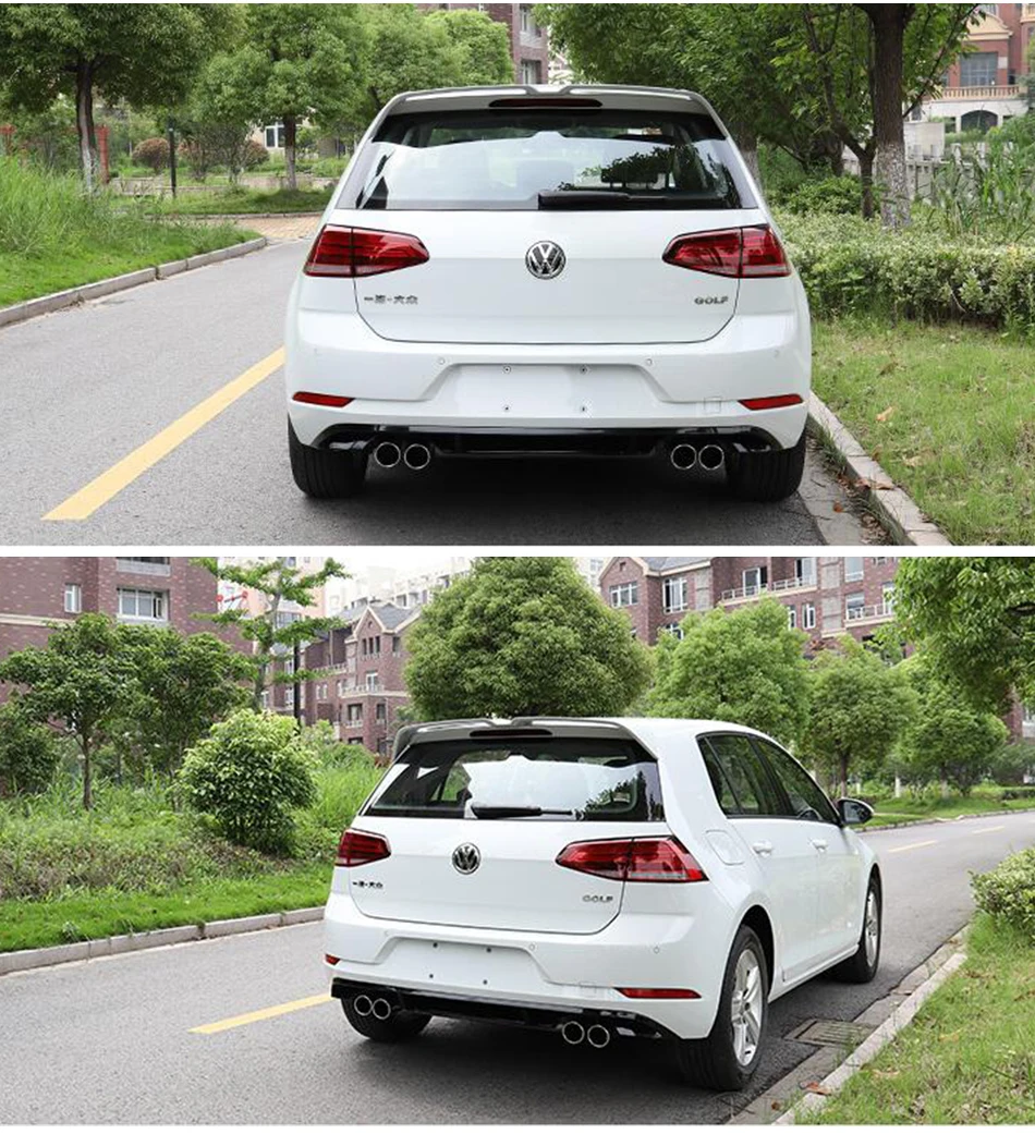 Дизайн для Volkswagen Golf 7 MK7 сзади крыша автомобиля крыло спойлера качественный АБС-пластик Пластик спойлер для VW Golf 7 15, 16, 17, 18, роспись