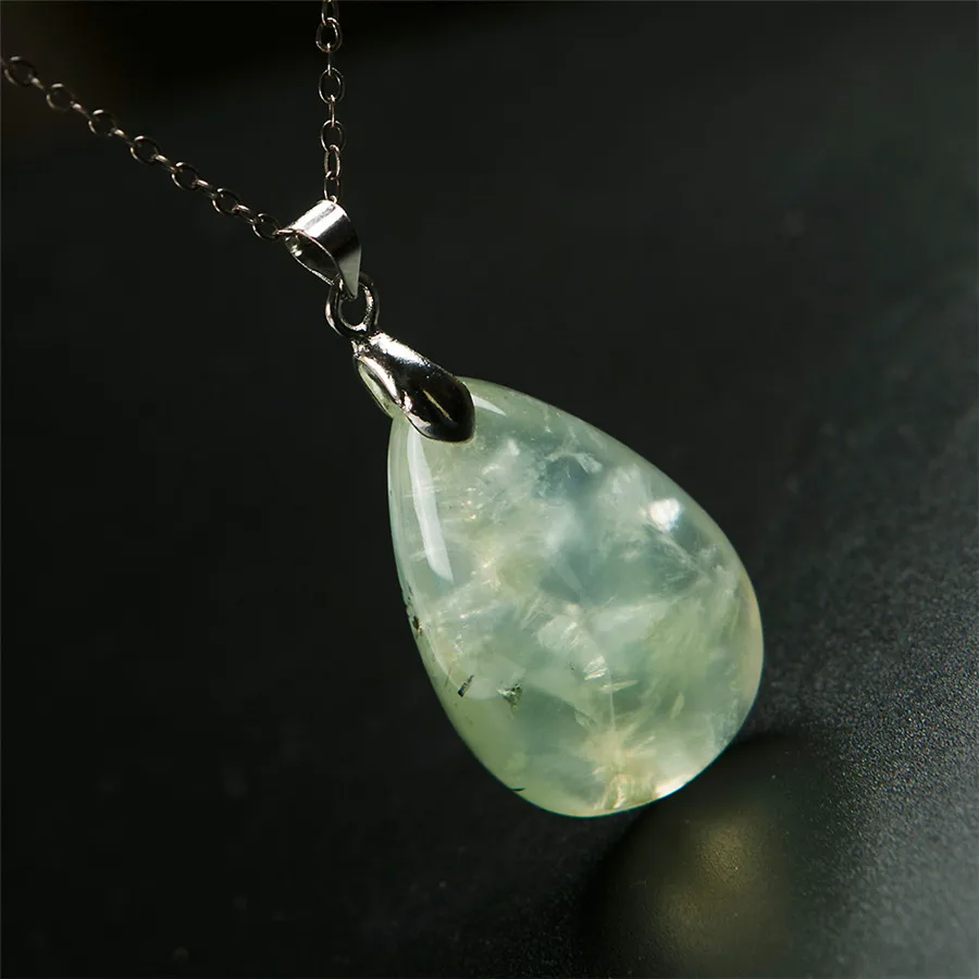 Женское Ожерелье из натурального зеленого кристалла с бусинами уникальный кулон