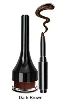Dark Brown Одежда из кожи 3 цвета крем для бровей натуральный трехмерный водонепроницаемый прочный легко окрашивается и не вызывает дискомфорта и боли - Цвет: Dark Brown