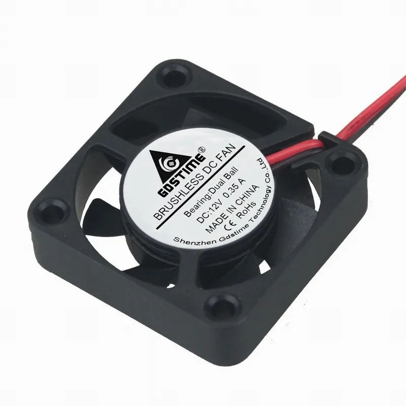 10 шт. Gdstime двухшариковый подшипник 40 мм x 12 В постоянного тока 2Pin 4010 40x40x10