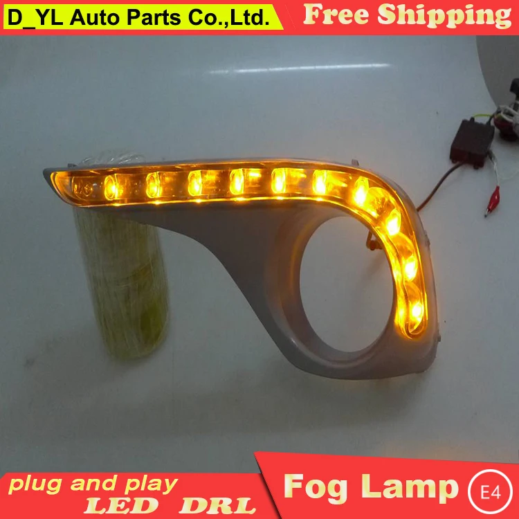 

Car styling For Highlander 2012-2014 LED DRL For Highlander High brightness guide LED DRL led fog lamps daytime running light