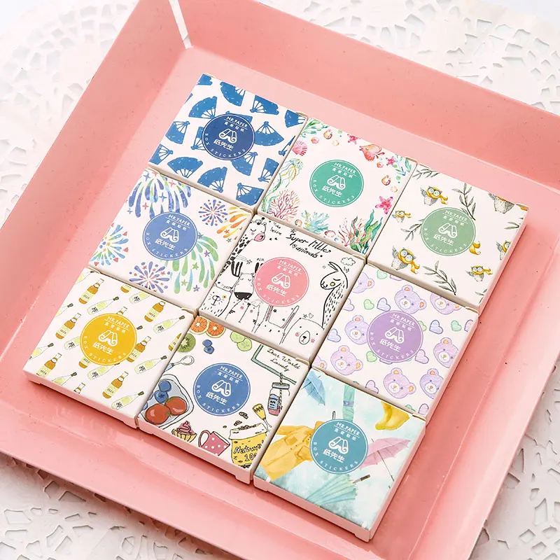 40 шт./кор. отдыха летняя Серия чехлов для Стикеры клей Бумага Decora diy Подарочная