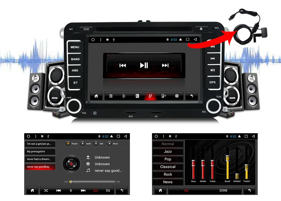 Junsun " gps Android радио плеер 2 din автомобильный DVD аудио стерео Мультимедиа для Volkswagen VW golf 5 6 1024*600 touran passat polo