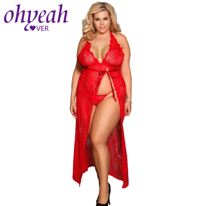 Сексуальное нижнее белье Ohyeahlover Женская длинная ночная рубашка Прозрачная