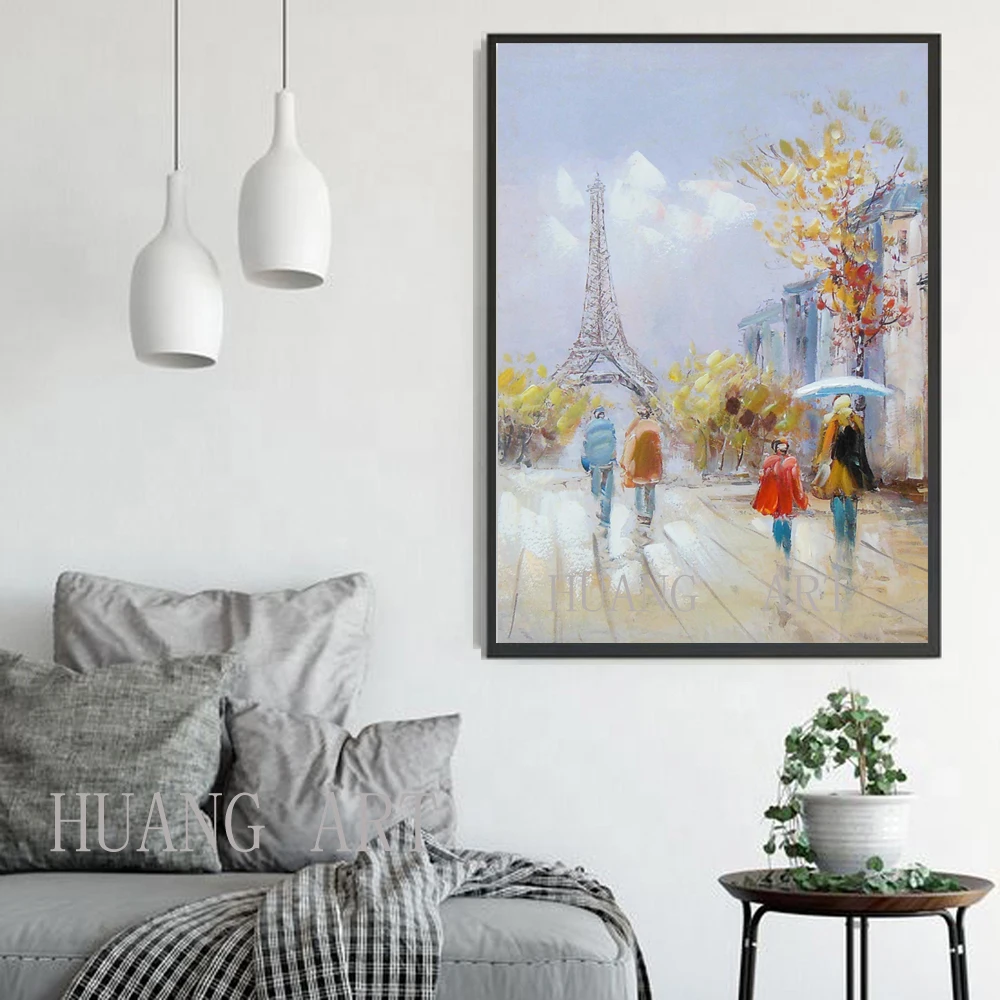 Sitting room bedroom classical Paris oil painting scenery hall lobby decoration beautiful hung on the wall | Дом и сад