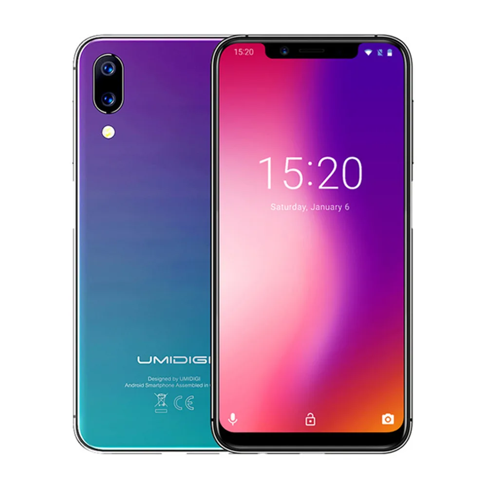 UMIDIGI One Pro Глобальный Band 5 9 &quotAndroid 8 1 мобильный телефон беспроводной зарядки 4G B 6 P23