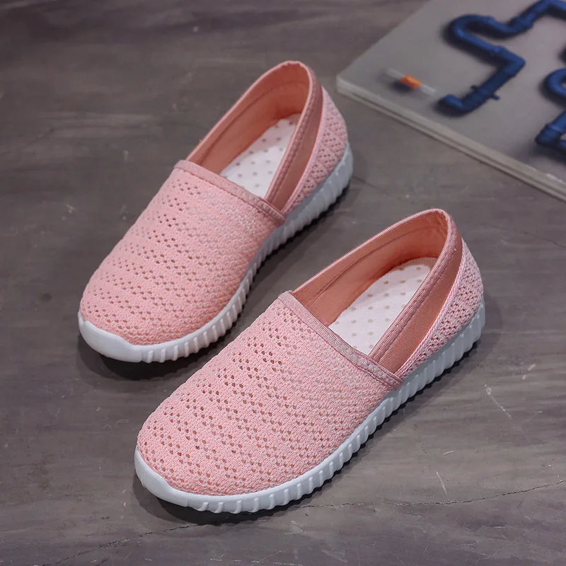 

Vabadus Summer Mesh Loafers Breathable Women Flats Lightweight Slip On Sneakers Casual Platform Walking Shoes Woman yd724