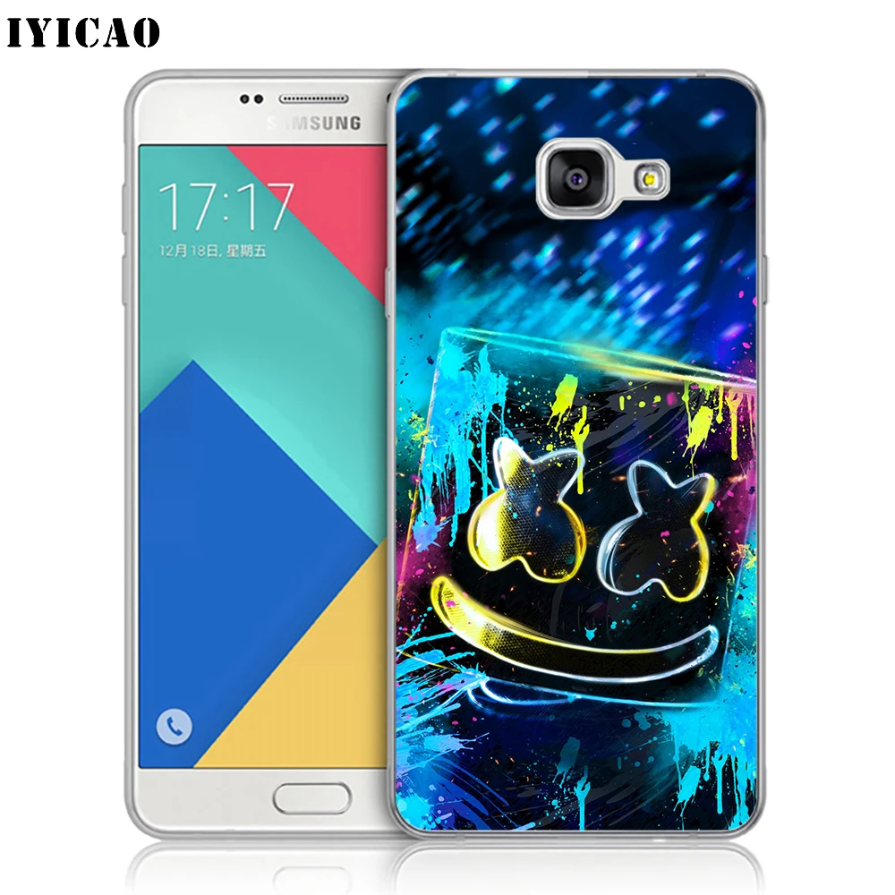 Мягкий силиконовый чехол для телефона IYICAO Marshmello DJ из ТПУ Samsung A10 A30 A40 A50 A70 M10 M20 M30 |