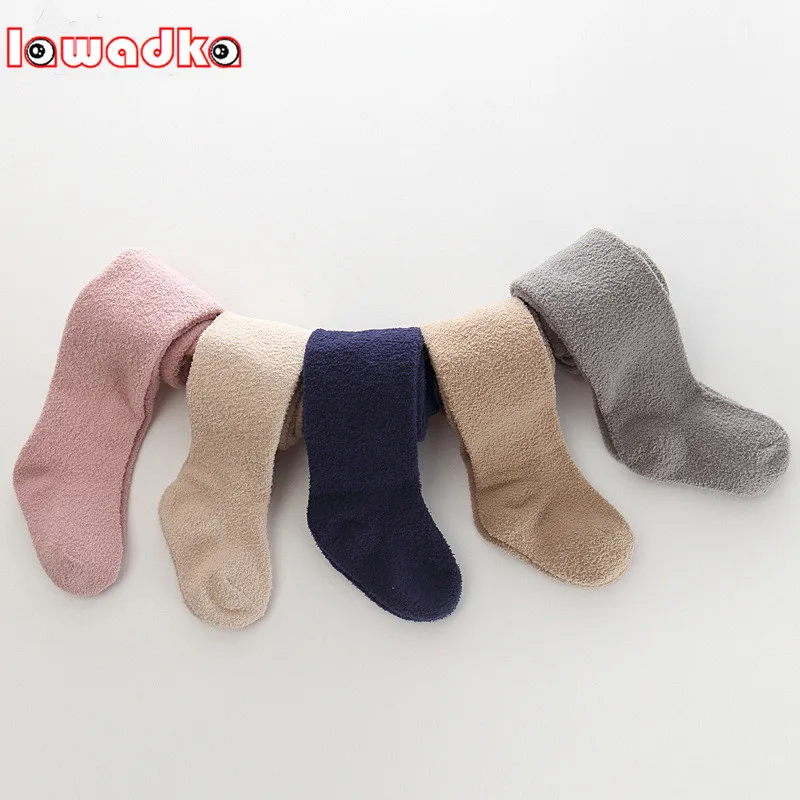 

Lawadka Brand Newborn Warm Soft Baby Girl Tights Infant Solid Leg Warmers Pantyhose Baby Stockings