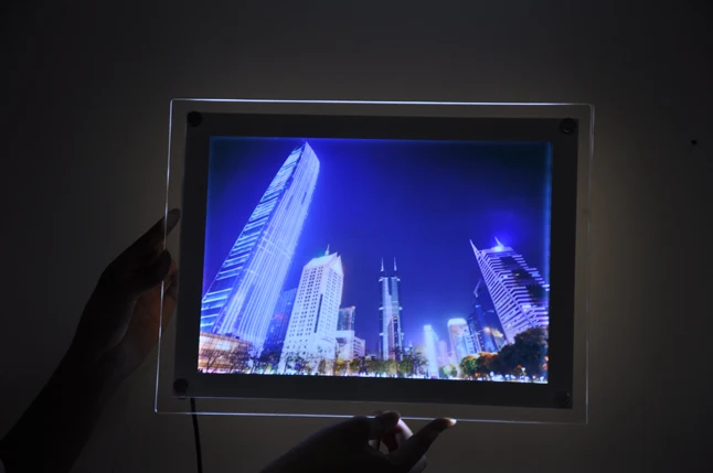 Акриловая светодиодная подсветка фоторамка настенные со светодиодной