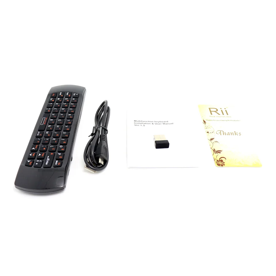 

Rii i25 French Mini Keyboard 2.4GHz Wireless Keyboard Air Mouse with IR Function for Android TV Box Mini PC Laptop IPTV
