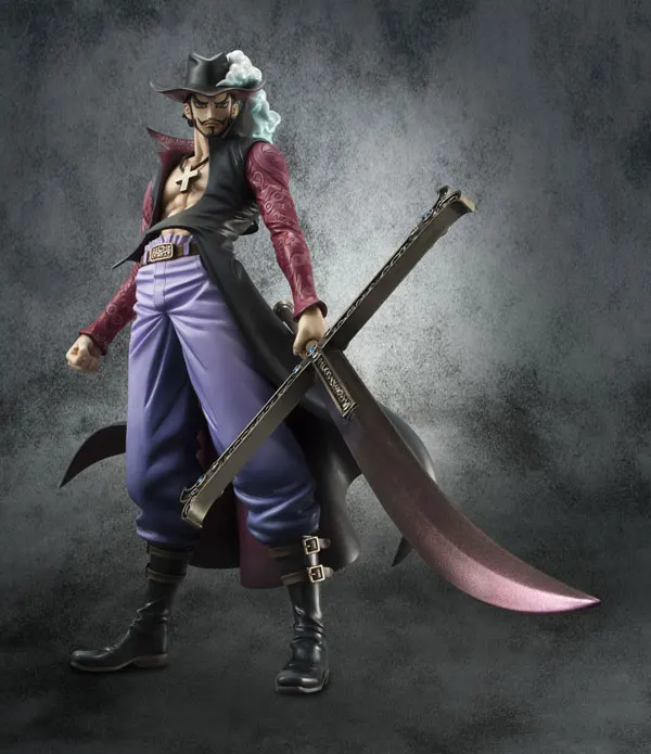 Аниме one piece P. O. PDX Oka Shichibukai Hawkeye Dracule Mihawk ПВХ Модель Фигурки игрушки 26 см