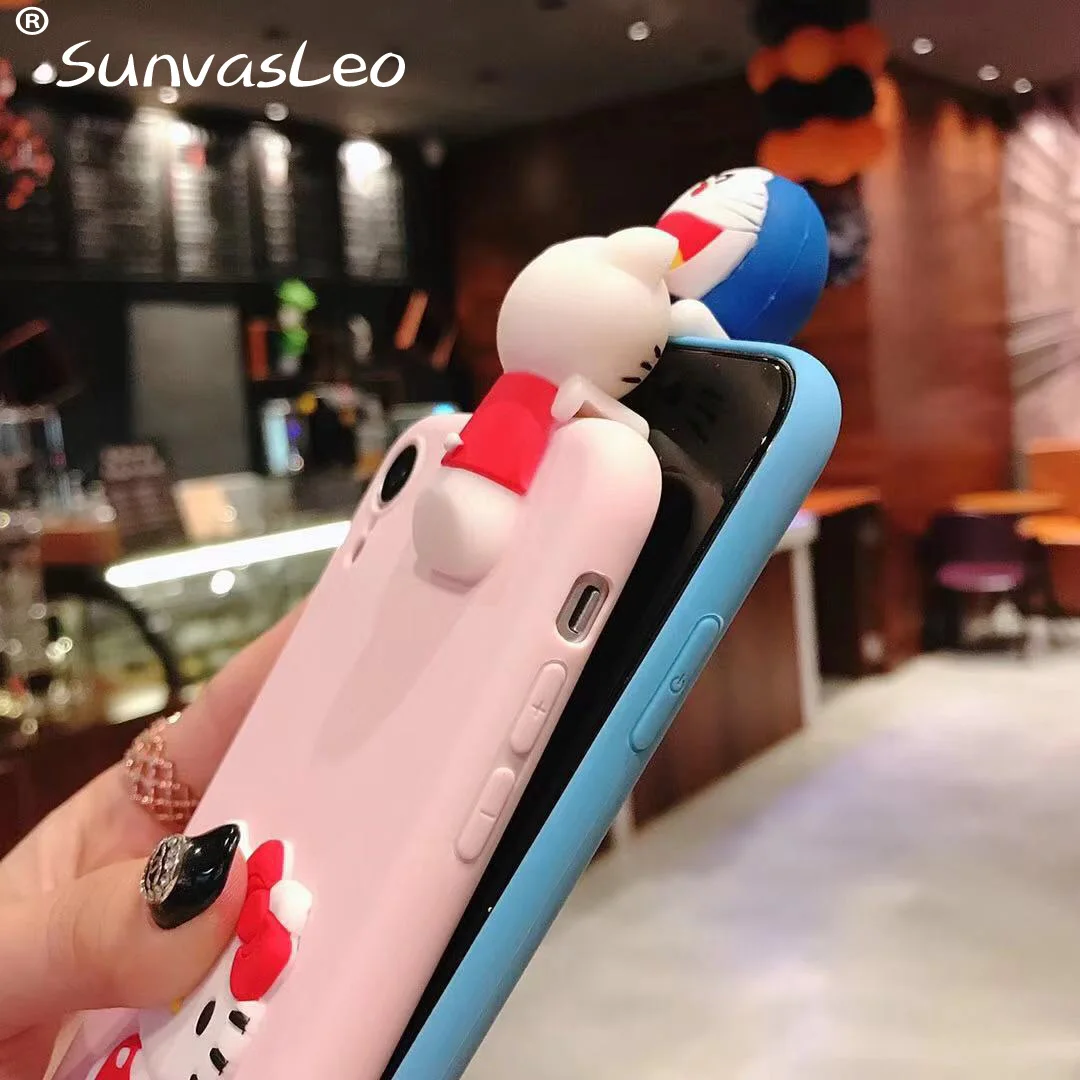 3D мультфильм животных мягкий чехол для телефона чехол для huawei P10 P20 P30 Pro Honor 7A 10 8X P Smart Y5 Y6 Y7 Y9 Коврики 20 Lite