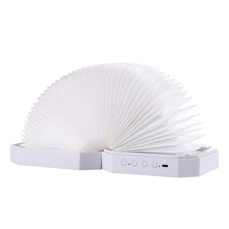 Складная книга лампа светодиодный настольный светильник Bluetooth Динамик Складной