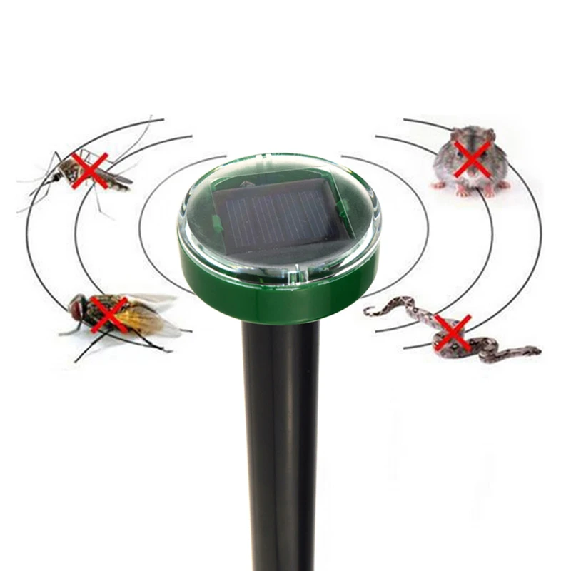 Mosquito Repellent Solar Powered Snake Repeller Ultrasonic Pest Gopher Mole Trap Mouse Control | Дом и сад