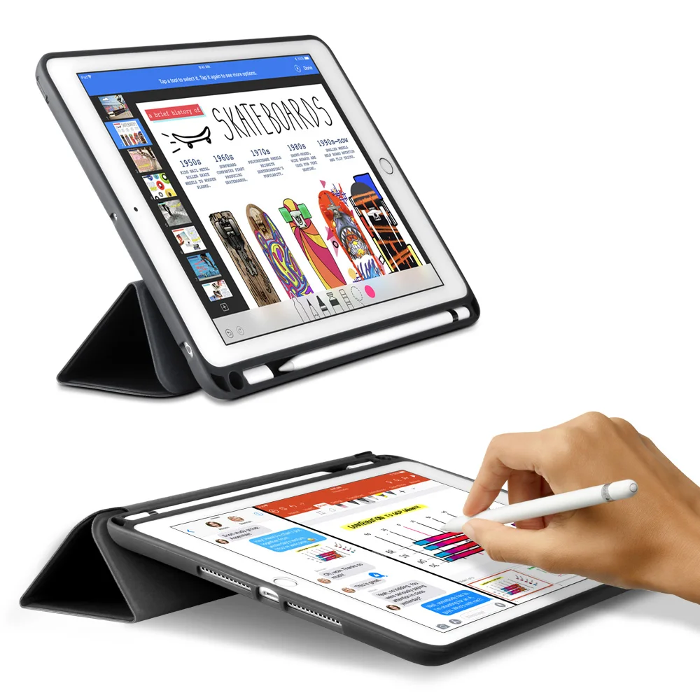 Чехол SUREHIN для Apple iPad 2018 чехол air 1 2 2017 9 7 дюйма с держателем карандашей мягкий