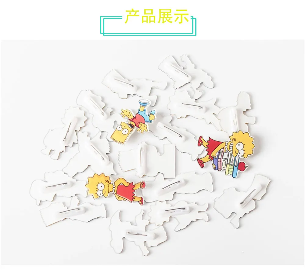 1 шт. микс Симпсонов мультфильм значки на булавке Kawaii значок bacgets на рюкзак значки на одежду акриловые значки Z77