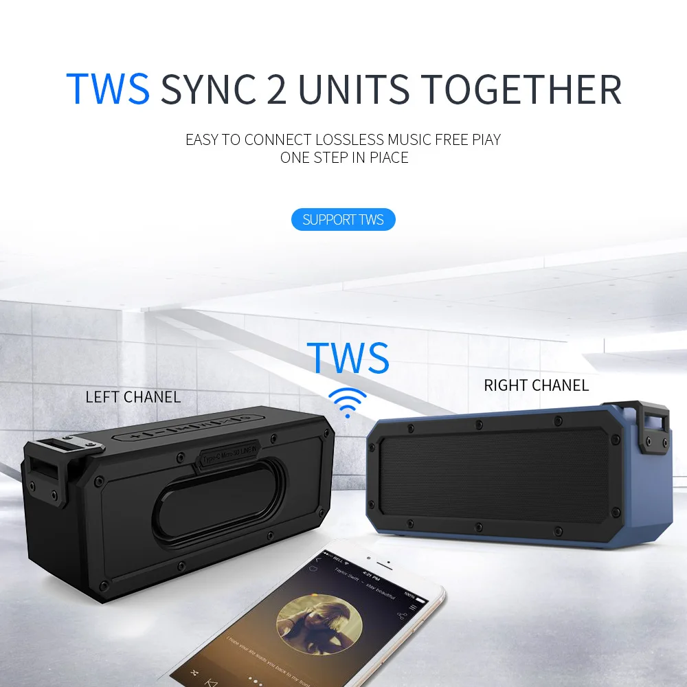 Bluetooth Колонка TWS 40 Вт IP7X водонепроницаемая 20 Вт| |