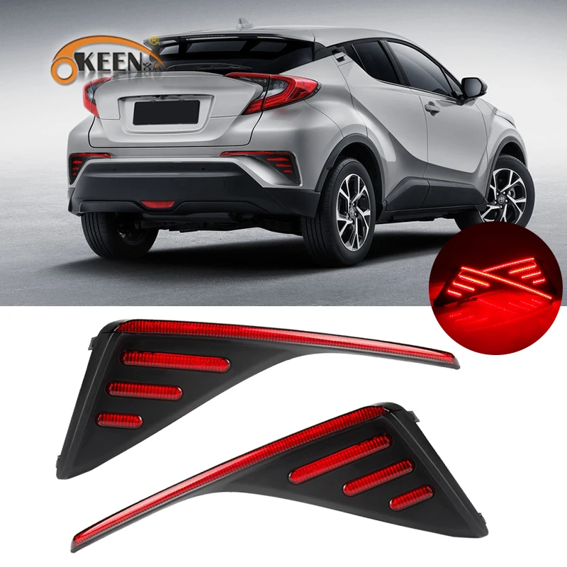 OKEEN для TOYOTA C-HR ЧР DRL Вождения Лампы задний бампер светильник дневного противотуманный фонарь стоп-сигнал светильник s 2 шт