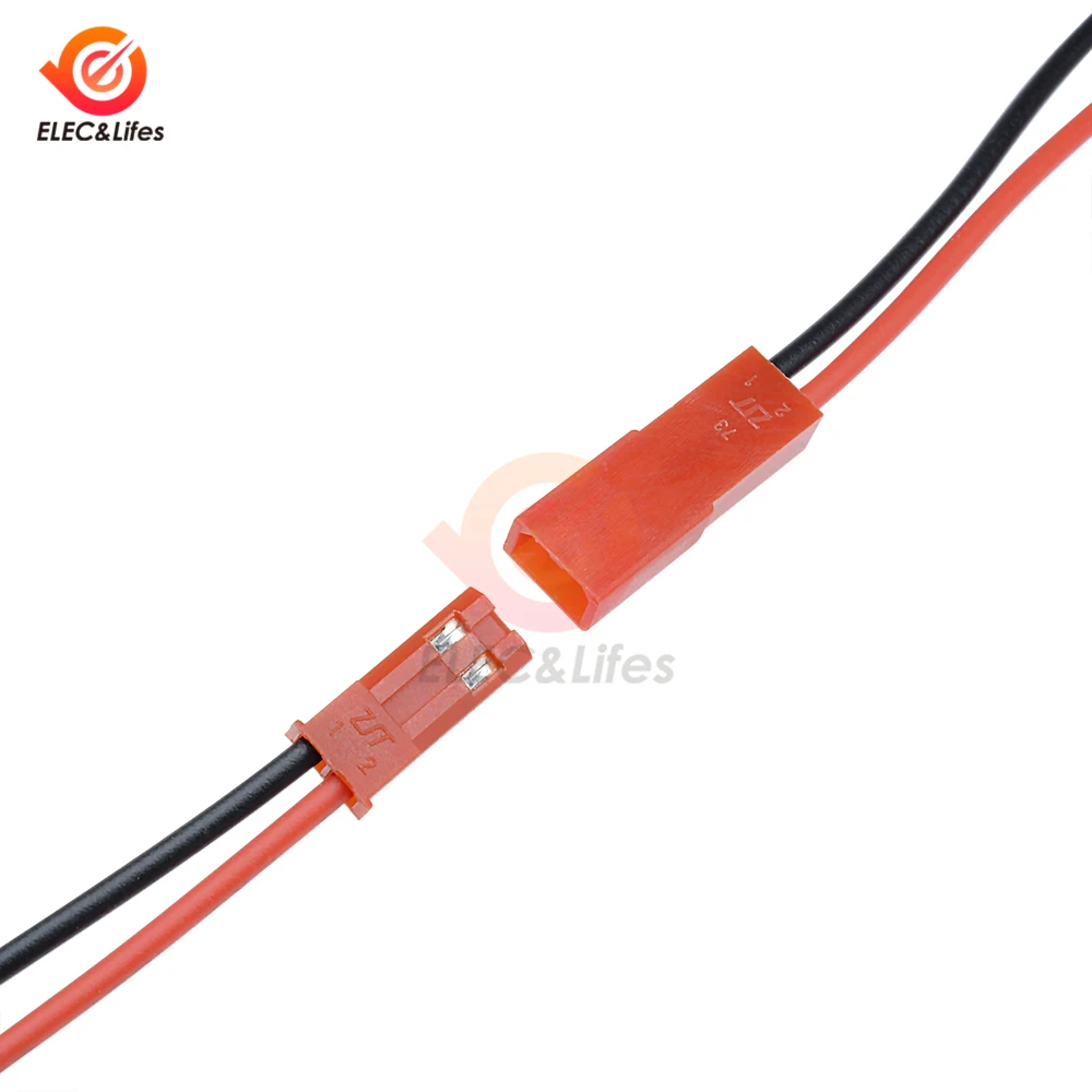 10 пар 100 мм 2-контактный Штекерный разъем JST кабель 22 AWG медный провод для вертолета
