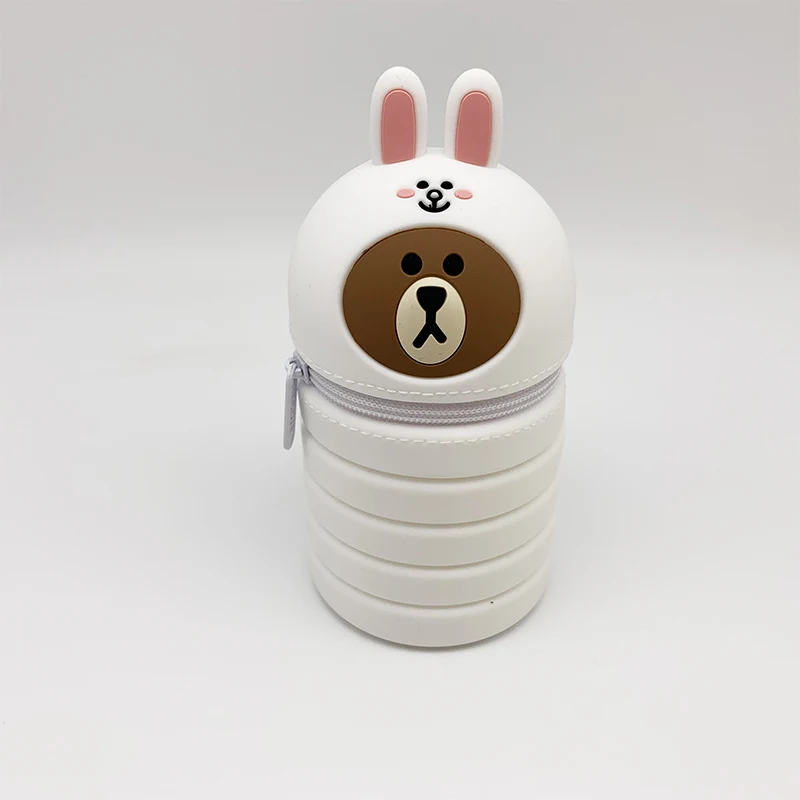 as Picture show Pencil Case School Supplies Estuche Escolar Pennen Etui Large Astuccio Porta Penne School Trousse Scolaire Style Silicone Bag - Цвет: as Picture show