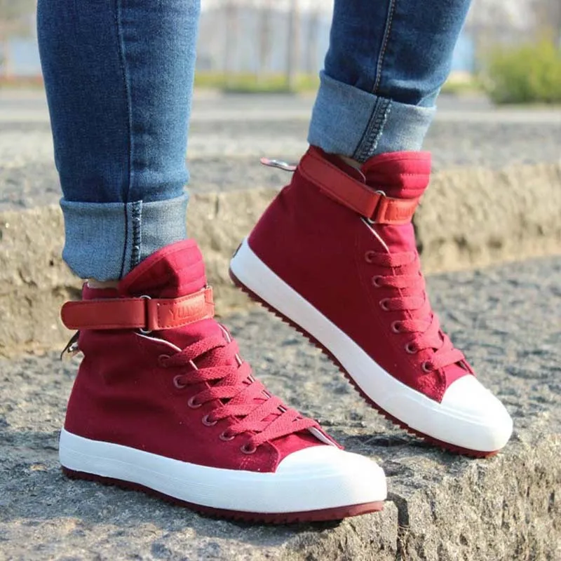 Кеды мужские дышащие высокие повседневные холщовые кроссовки на шнуровке