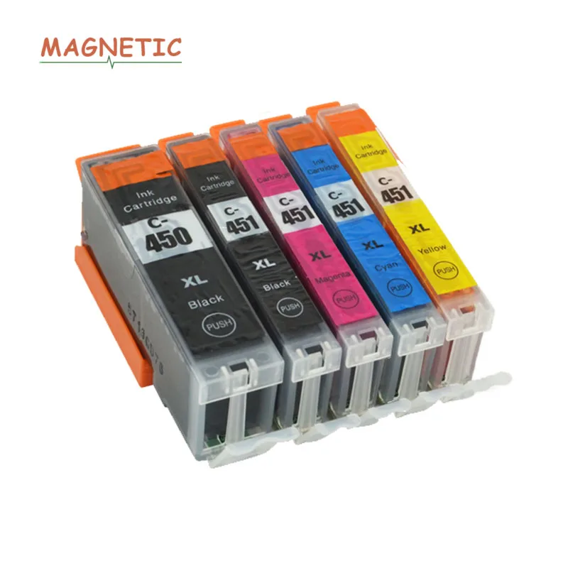 5 шт. совместимые картриджи с чернилами для принтера canon PGI450 CLI451 PIXMA MG5440 MG5540 MG6440 Ip7240