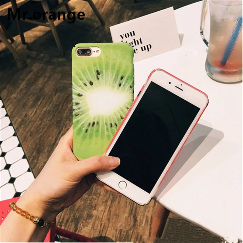 Mr.orange Pretty Fruit Kiwi Watermelon Pattern Cell Phone Case For iPhone 6 6S 7 Plus Soft TPU Silicone Back Cover |