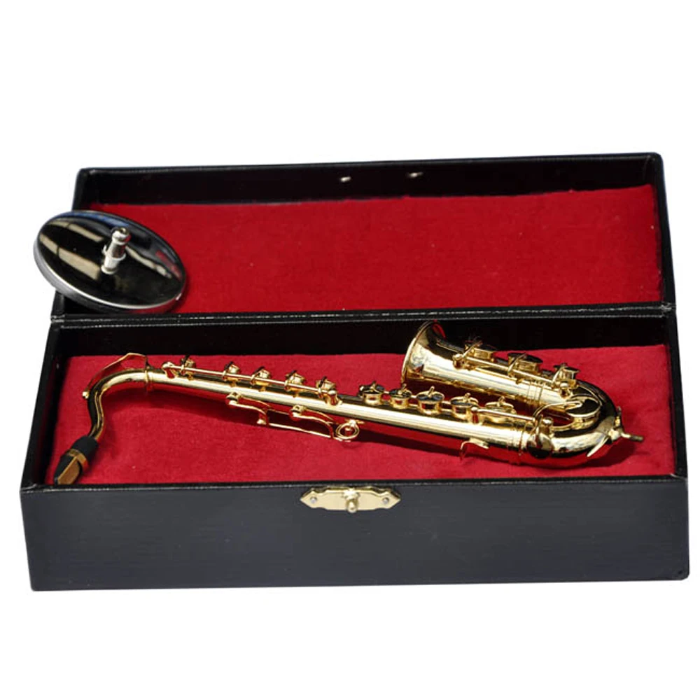 MoonEmbassy Tenor SaxophoneModel Миниатюрный дисплей Модель саксофона реалистичная модель музыкального Любителя подарок на день рождения музыкальный инструмент