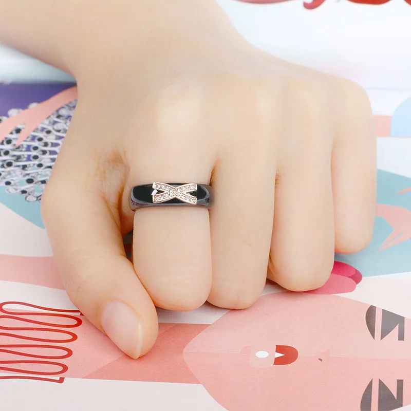 Женские гладкие кольца шириной 6 мм женская бижутерия Кольца из розового золота