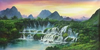 hand painted modern oil painting on canvas chinese style landscape painting canvas painting wall art picture for home decoration