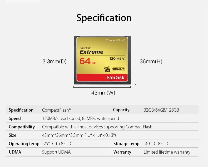 SanDisk Экстремальная карта памяти карта 128 ГБ 32 ГБ 64 Гб 120MBS карта памяти 32 64 128 ГБ флэш-карты памяти Carte Memoire для камеры