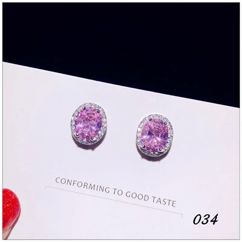 Серьги-капли из стерлингового серебра S925 пробы для женщин с розовым кубическим цирконием, длинные милые Винтажные серьги-капли для невесты на свадьбу, хорошее ювелирное изделие