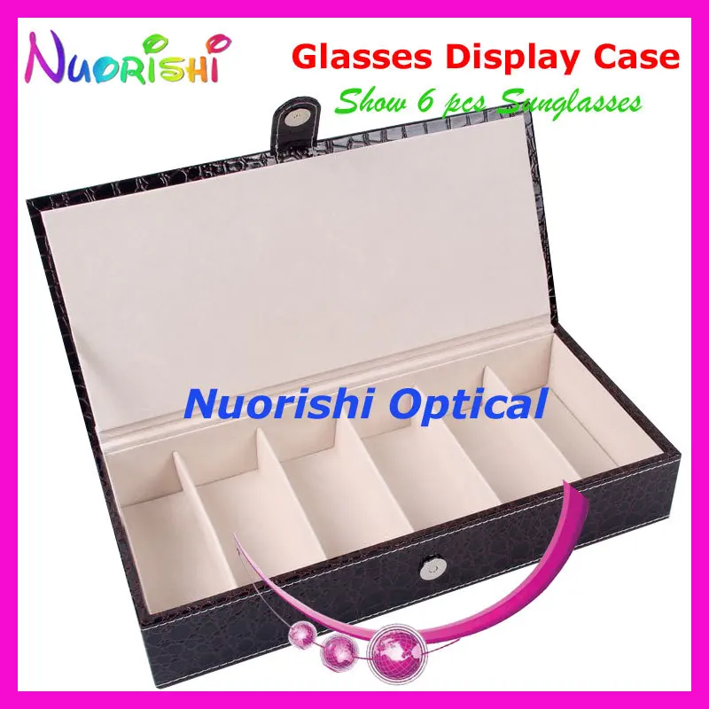 Футляр для очков 6 шт. футляр коричневый кожаный дисплей|eyeglasses glasses|sample casesglasses brown |