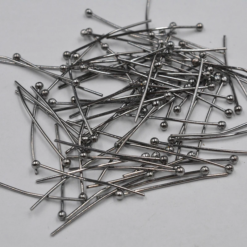 

FLTMRH 700pcs 14mm*0.5mm Very Soft ball pins Head Pin Eye Pins Needles Earrings Findings Necklace Bracelet Connecto Beading