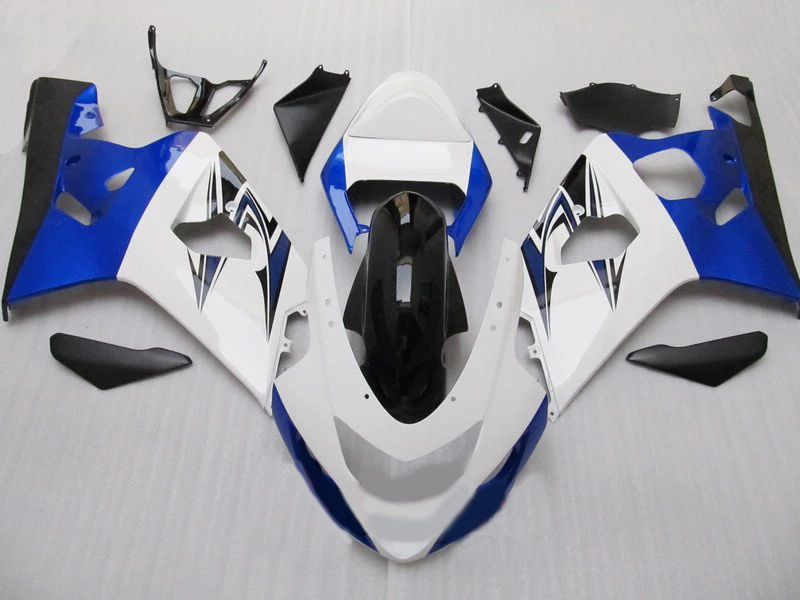 Набор обтекателей для мотоциклов SUZUKI GSXR600 750 K4 04 05 GSXR 600 GSXR750 2004 2005 ABS белый синий