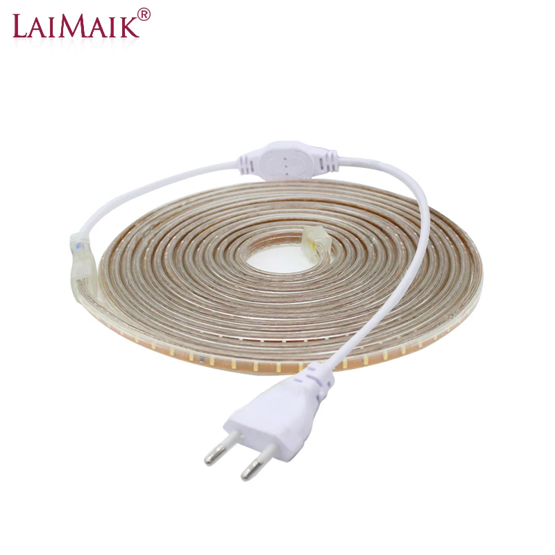 LAIMAIK 40 м 50 м 60 м 100 м Светодиодные ленты 220 В AC Водонепроницаемый 120 светодиодный s/M SMD3014 сад Открытый Огни Праздник Рождество Deccoration лампа светодиодная лента