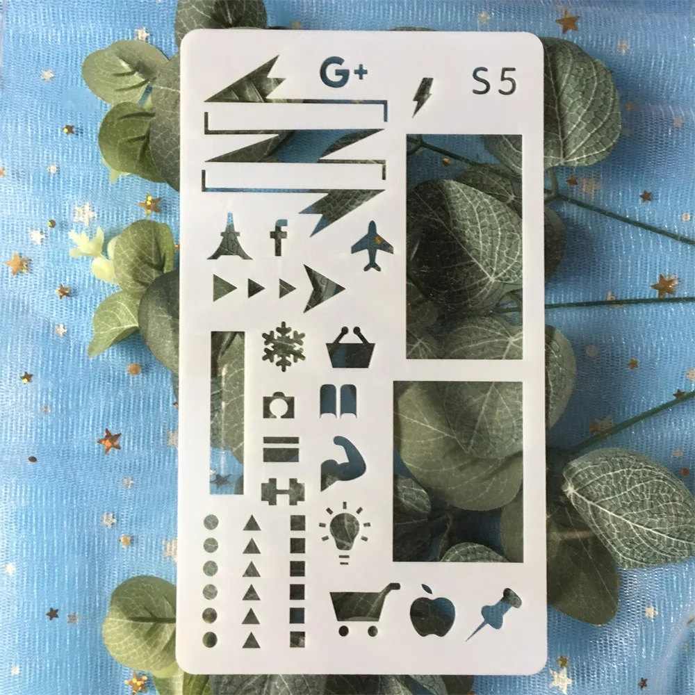 A6 геометрический флаг S5 DIY Craft слойные трафареты настенная живопись Φ бумажная