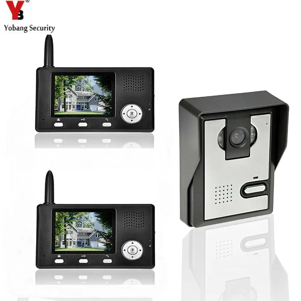 Yobangбезопасности 2 4G 3 5 &quotlcd беспроводной видео дверной звонок система входа двери