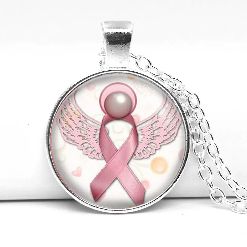 Ожерелье с подвеской в виде сердца изображением рака груди|gifts for girls|heart pendant