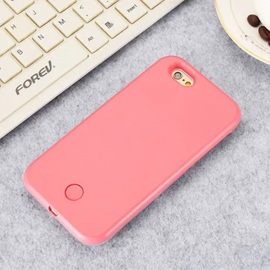 Pink Вспышка селфи роскошный светильник светящийся чехол для телефона s для iPhone 7 6 6S Plus 5 SE чехол для iPhone 7Plus 6Plus Apple вспышка светильник чехол - Цвет: Pink