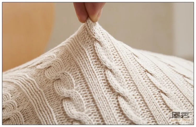 Прямая поставка хлопковая вязаная Декоративная Наволочка на подушку с