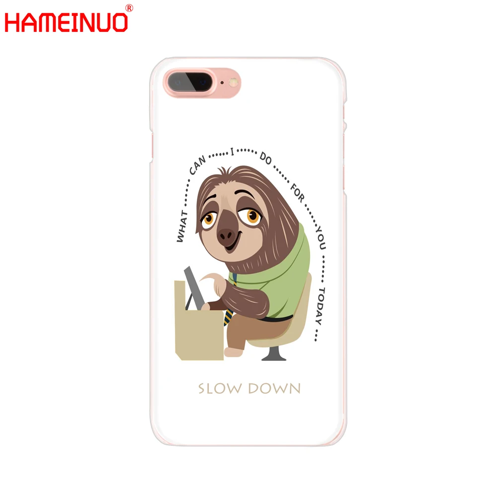 Hameinuo кофеином лень животных сотового телефона чехол для iPhone X 8 7 6 4 4S 5 5S SE 5C 6S плюс
