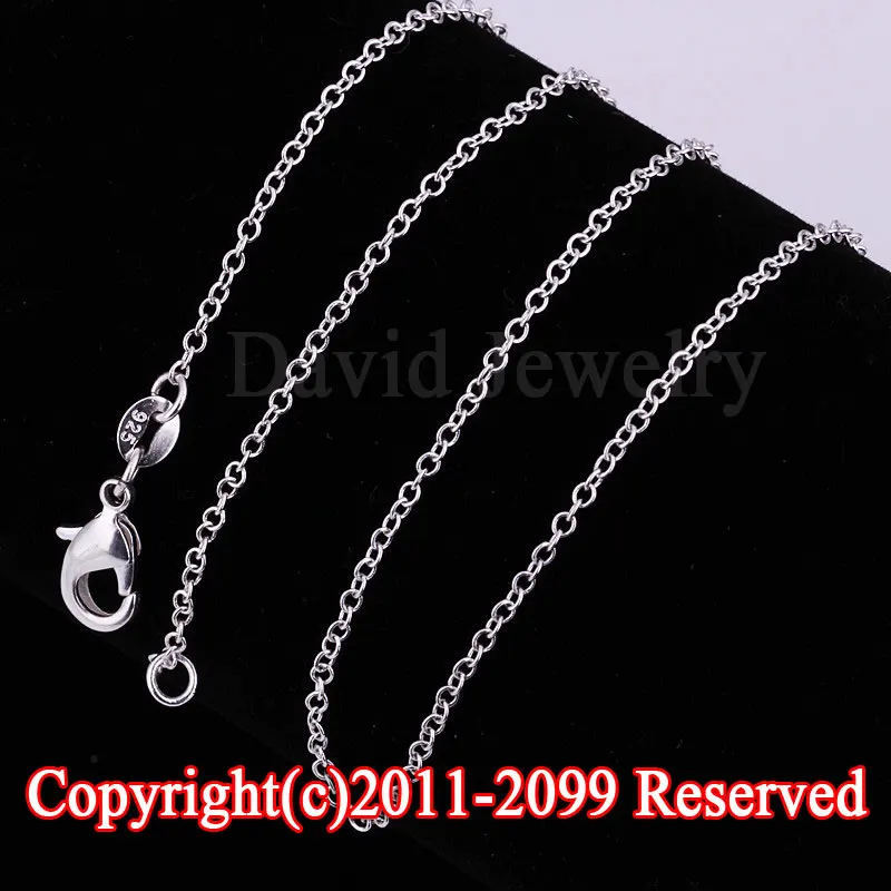 

Wholesale Simple 18 Inch 925 Sterling Silver Rolo O Link Chains For Women Pendant Jewelry Finding Accessories