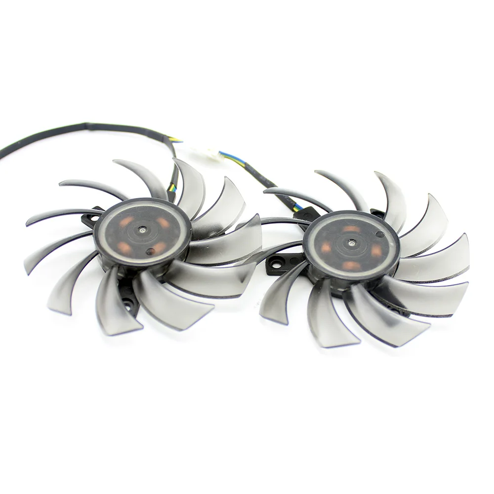2PCS FD7010H12S 75 мм кулер вентилятор для ASUS MSI GTX 1050 TI Radeon Sapphire 6930 7850 GTX 550 750 770 Ti HD 7870 охлаждение видеокарты - Цвет лезвия: 2PCS