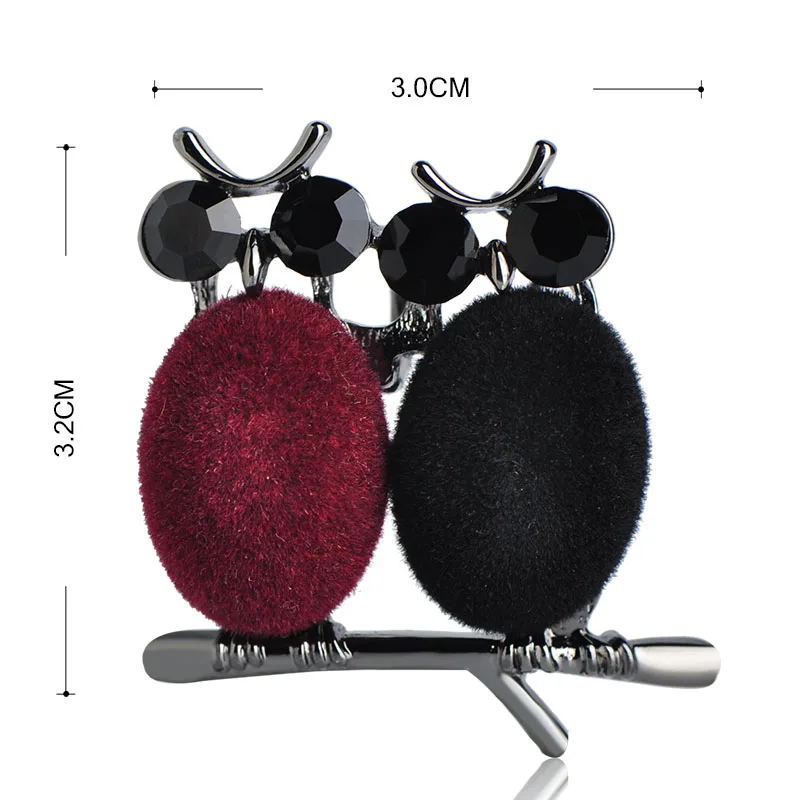 Funmor парные двойные Броши с птицами в виде совы для женщин подвеска животного