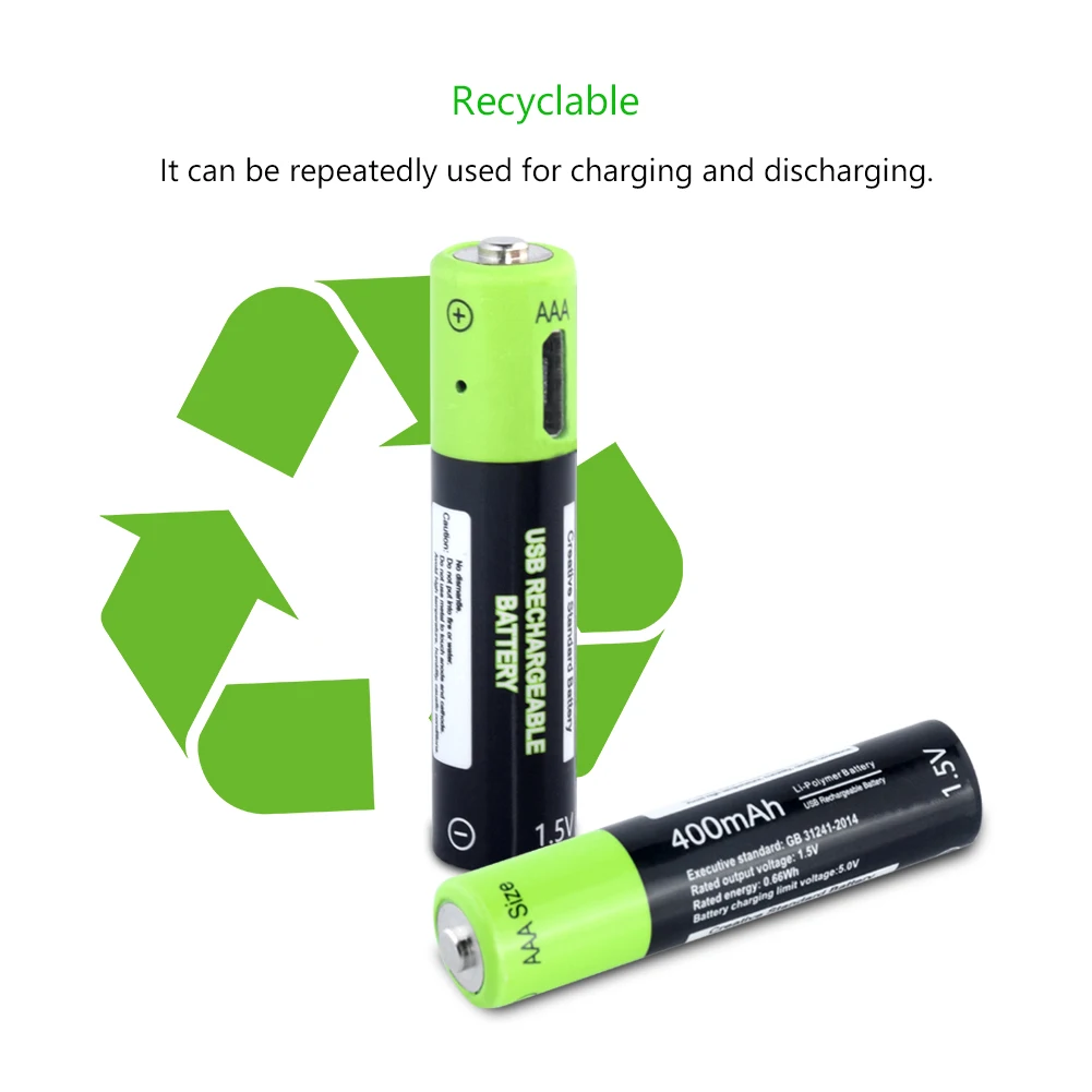 USB Перезаряжаемый Аккумулятор 400mAh AAA зарядный кабель li polymer po перезаряжаемый